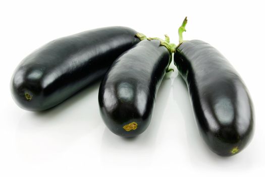 Ripe Aubergine Isolated on a White Background