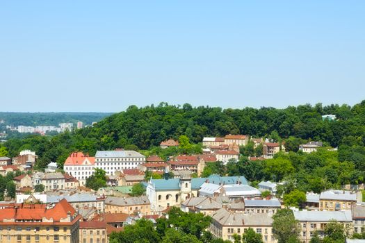 lviv at summer, view from City Hall