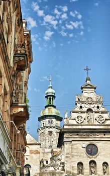 Bernardine church in Lviv at summer, Ukraine