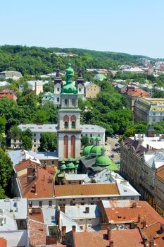 lviv at summer, view from City Hall