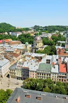 lviv at summer, view from City Hall