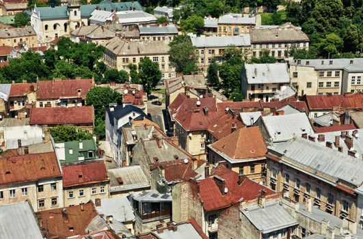 lviv at summer, view from City Hall