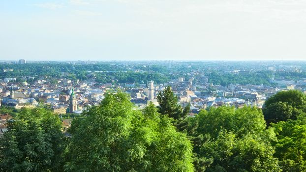 lviv at summer, view from City Hall