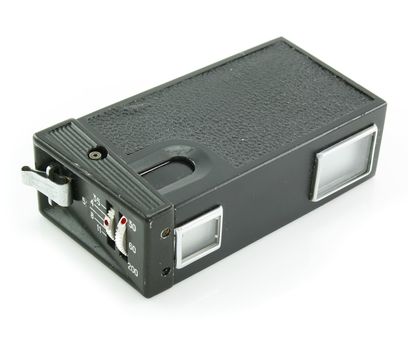 Small espionage photocamera isolated on a white background