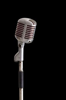 vintage microphone isolated