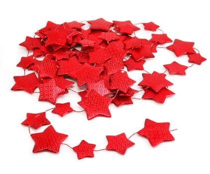 Star-shaped garland isolated on a white background