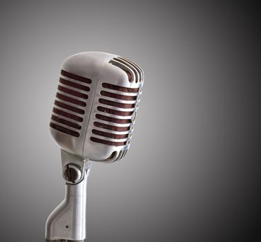 vintage microphone isolated