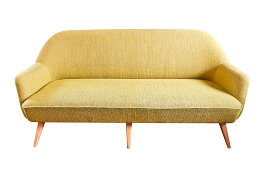 brown sofa isolated with clipping path