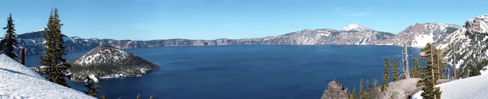 Crater Lake national park panorama, Oregon.