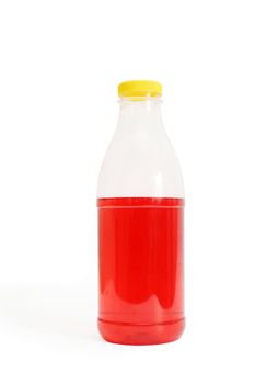 An image of a bottle with red content