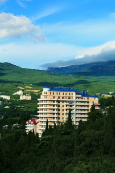 An image of village in the high mountains