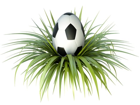 Soccer/football themed easter egg. 3D render