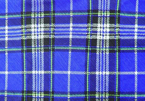 Blue tartan fabric texture 