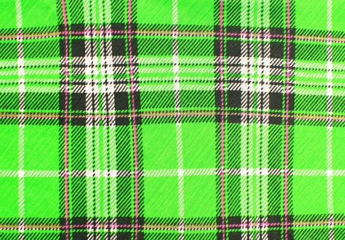 Green tartan fabric texture 