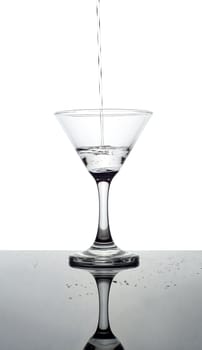 Martini glass on white background