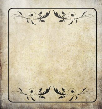 old grunge paper background with label vintage 