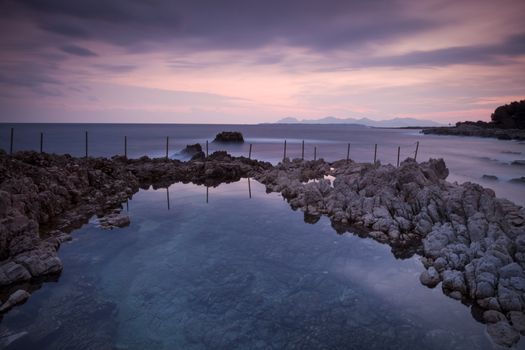 Twilight in French Riviera.