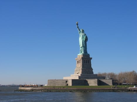 Winter Colors of Statue of Liberty, New York City