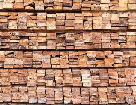 stack of wood logs for background