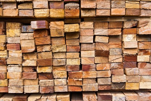 stack of wood logs for background