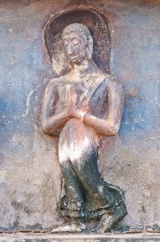 Buddha sculpture Disciples from Wat Mahathat temple, Sukhothai.