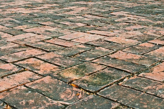 clay brick floor for material background