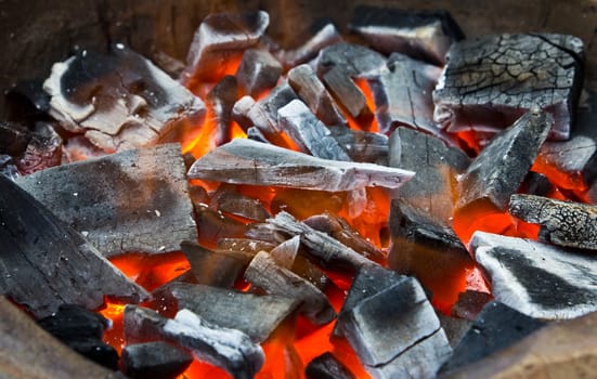 coals in the fire