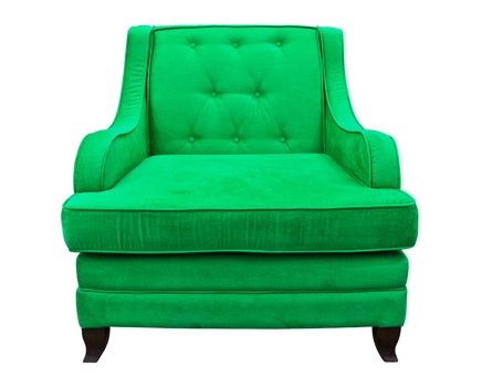 green sofa isolated on white background
