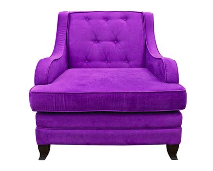 purple sofa isolated on white background