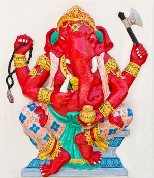 Indian or Hindu God Named Dhundhi Ganapati at temple in thailand