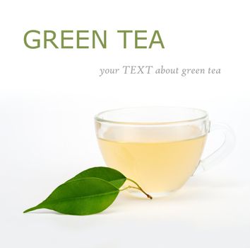 An image of a cup of fresh green tea