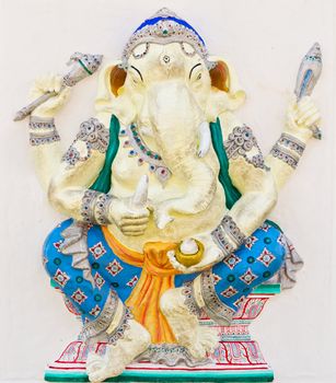 Indian or Hindu God Named Haridra Ganapati at temple in thailand