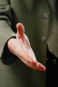 An image of a man's open hand