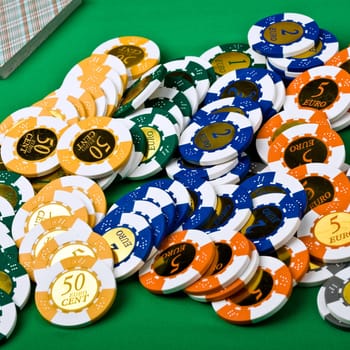 An image of a great amount of poker chips