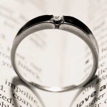 Stock photo: valentine: an image of a silver  ring