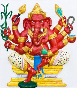 Indian or Hindu ganesha God Named Taruna Ganapati at temple in thailand