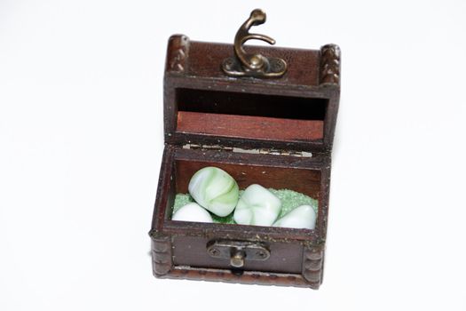 open treasure chest with gem