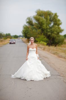 a bride along on the road