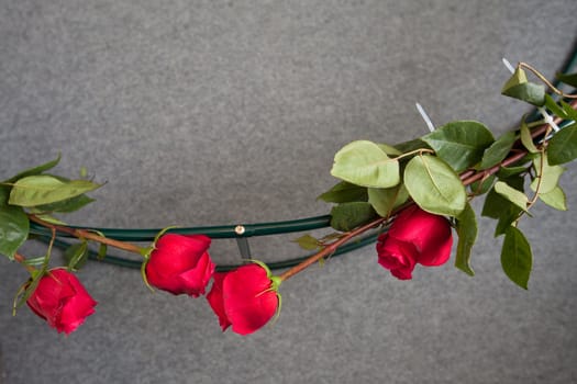 beautiful decoration of red roses