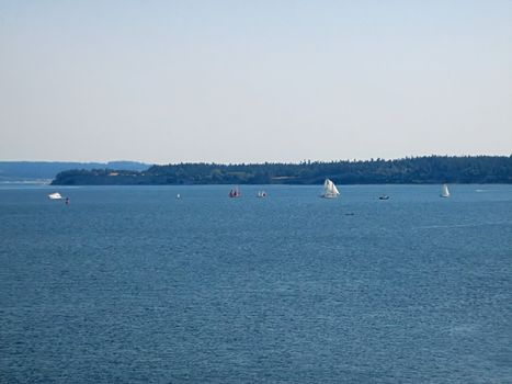 A photograph of boats on a waterway.