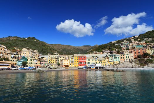 seafront of Bogliasco, small town in Liguria, Italy