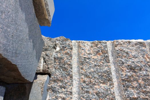 A large piece of granite blocks in the sky