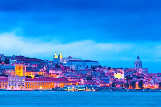 Lisbon Skyline at the Blue Hour