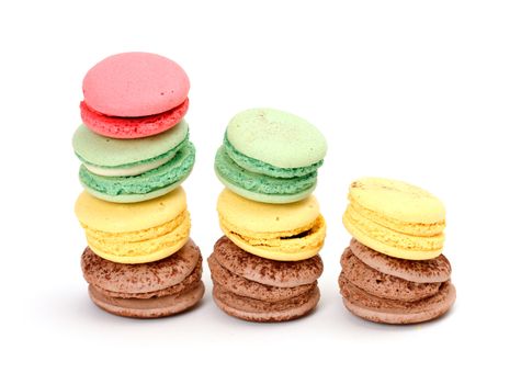 Colorful Macaroon on white background