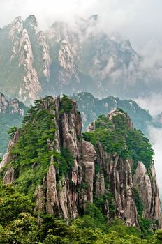 Huangshan peak Yellow sacred mountains in China