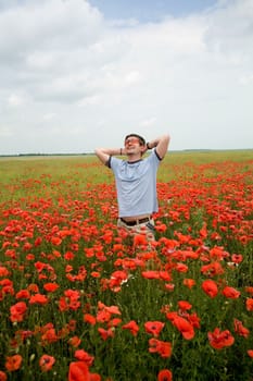 An image of a man in the field 