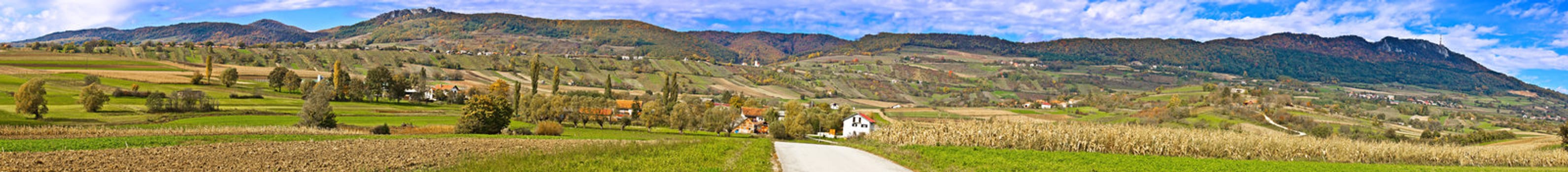 Kalnik mountain autumn nature scenery, Prigorje, Croatia