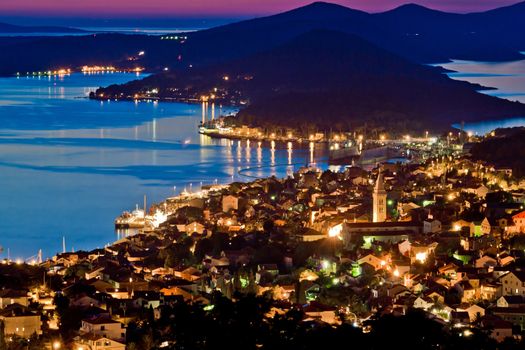 Town of Mali Losinj bay at sunset, Croatia, Dalamatia