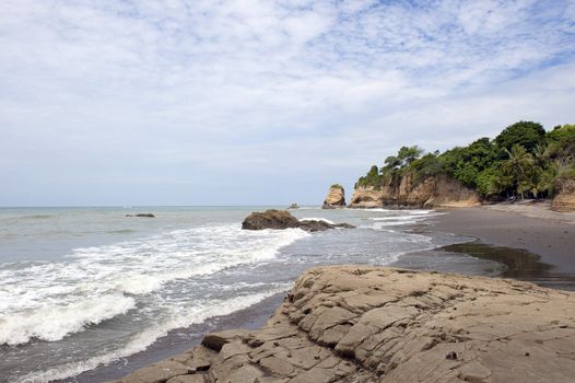 a beautiful cove on the coast of Ecuador