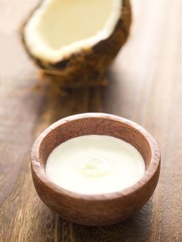 close up of coconut cream